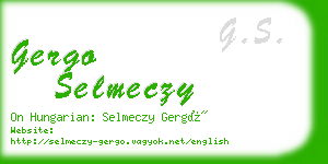 gergo selmeczy business card